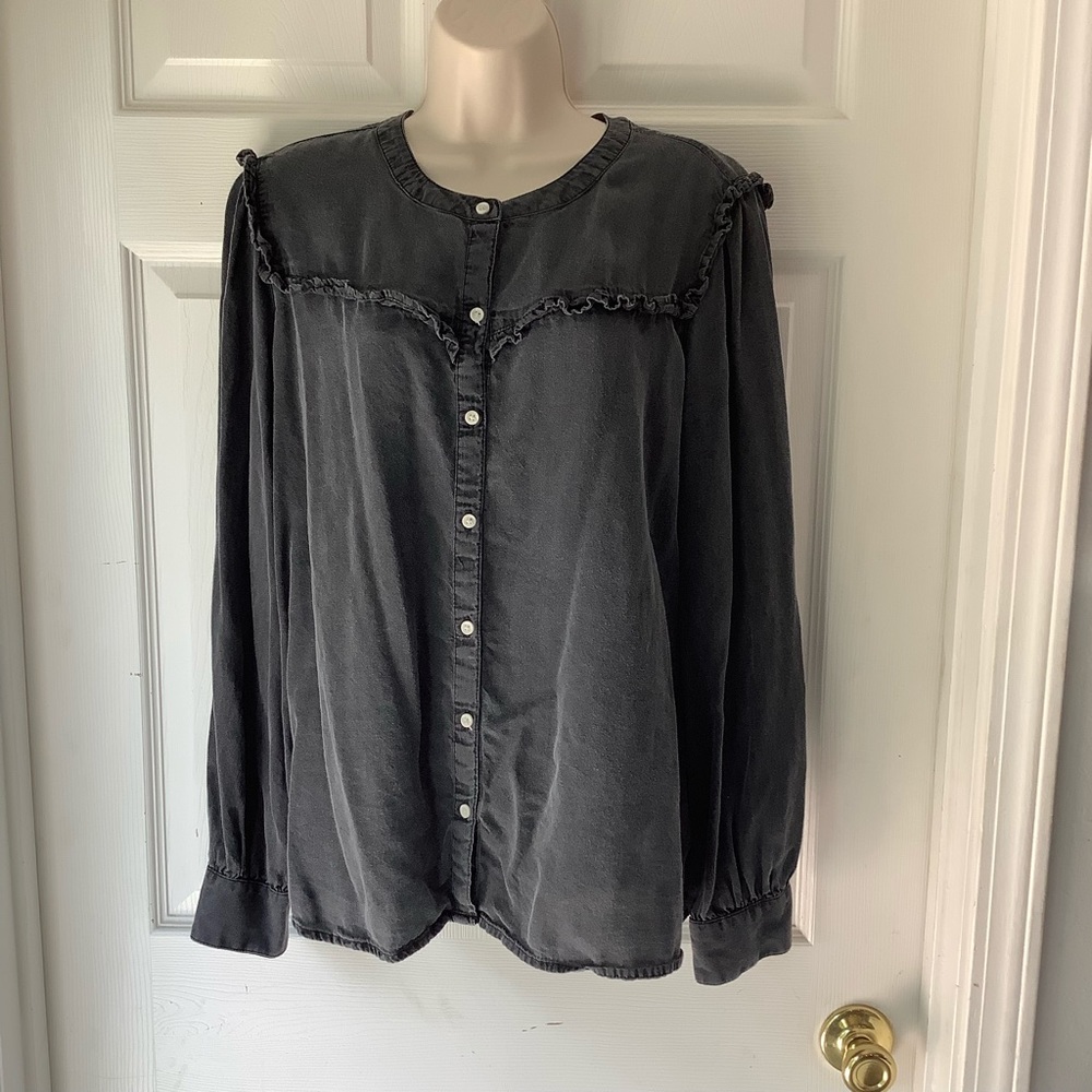 Old Navy long sleeve blouse size XL black